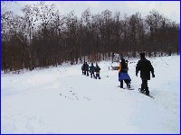 on trail